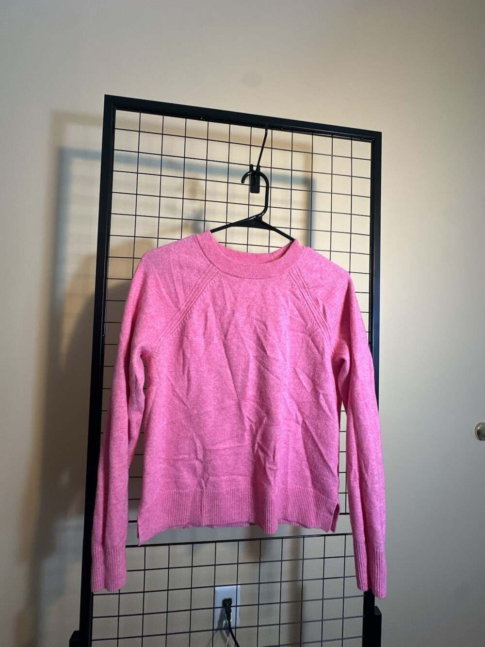 J.Crew Women's Pink Raglan Crewneck Sweater